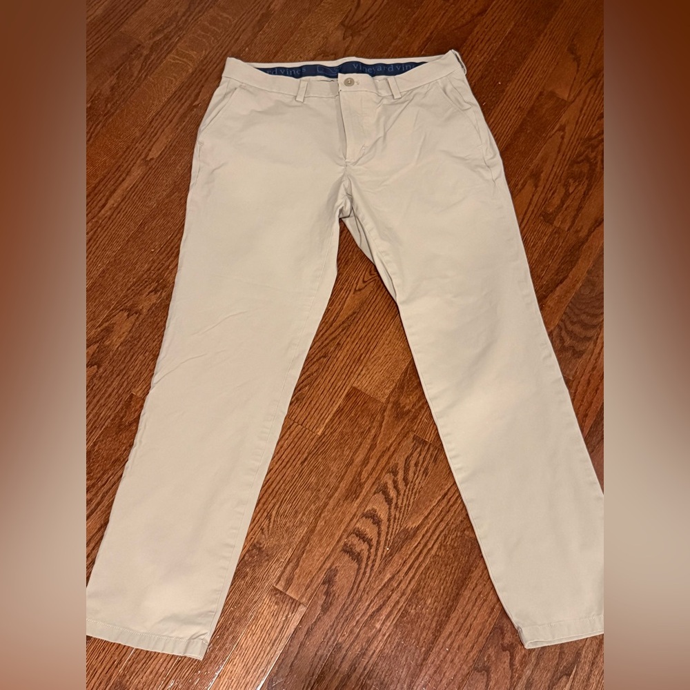 Men’s Vineyard Vines Performance Pants, Khaki, 35 x 32